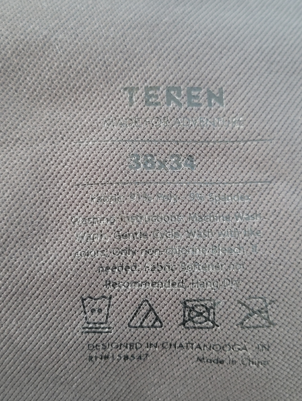 Teren Designs Lightweight Traveler Pants Gray 38 x 34 - Picture 11 of 13